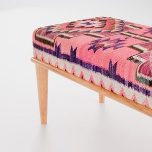 Wood work bench, Pink bench, Piano bench, Sitting bench, Dining bench, Kitchen bench, Entry bench, Hallway bench, Tufted bench, RSB 66