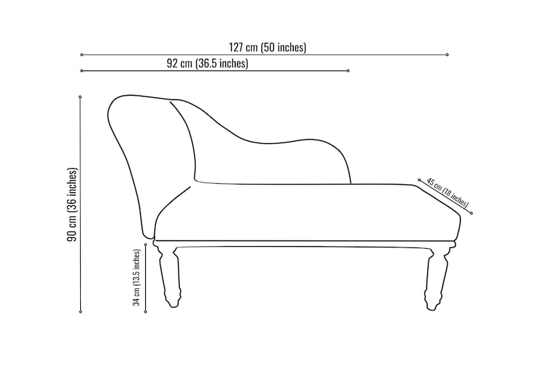 a sofa with a curved backrest and armrests.