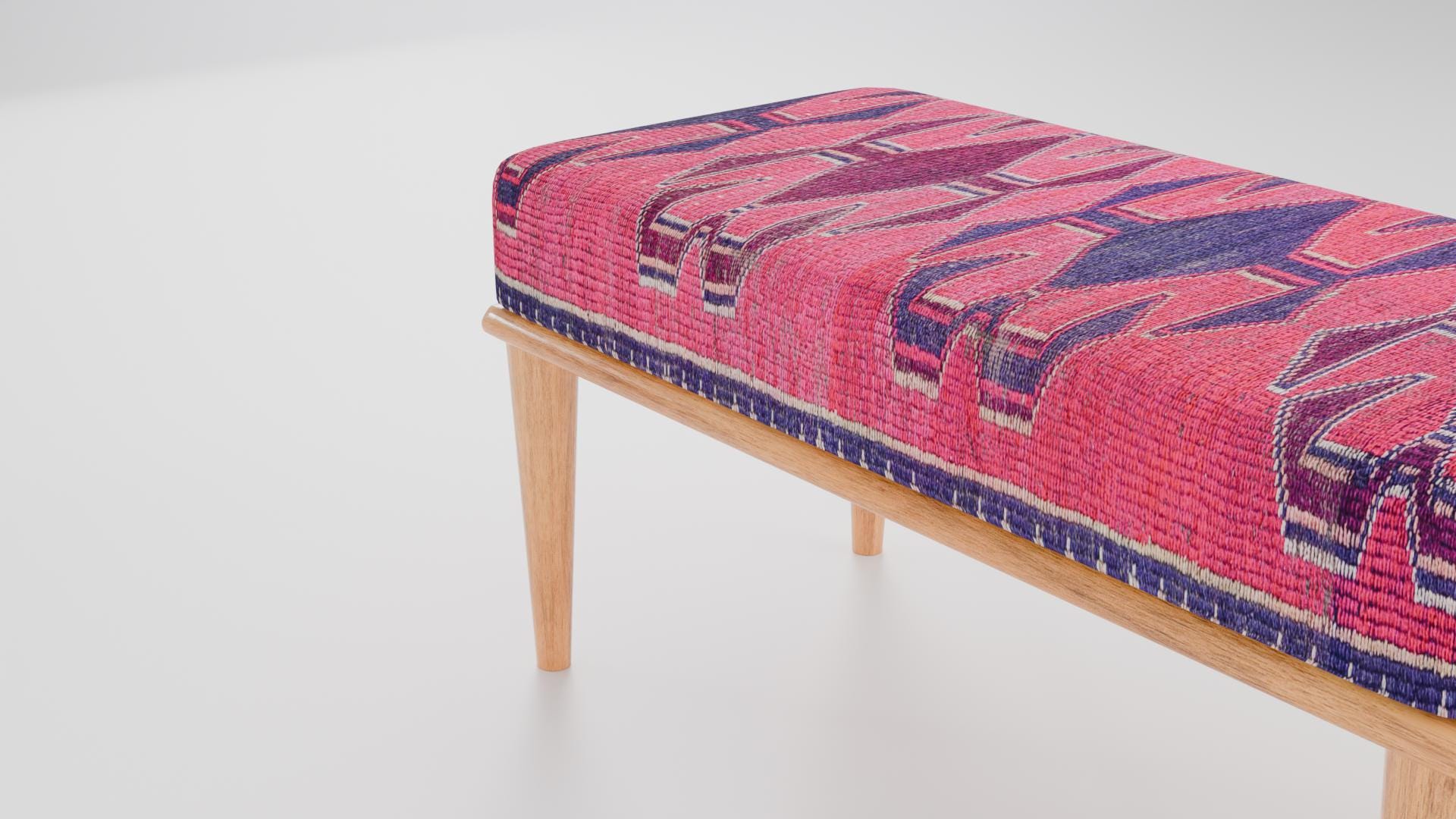Pink Makeup Chair, Chic Outdoor Bench, Ottoman Vanity Stool, Handmade ...