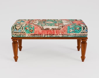 Ottoman bench, Handmade bench, Wood work bench, Piano bench, Colorful bench, Upholstered bench, Sitting bench, Dining bench, RSB 69