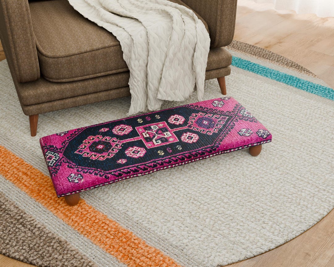 Pinky Footrest, Chic Step Stool, Durable Kilim Riser, Soft Footstool ...