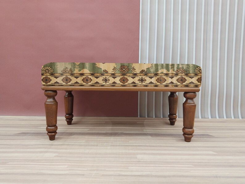 Yellow vintage bench, Industrial bench, Eclectic bench, Foyer hall bench, Rustic mid table, Durable seating, Strong shoe bench, RSB 275