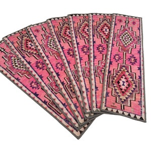 stair protector, pink runner rug, oriental rug, stair treads rug, non slip rug, ethnic rug, stair treads runner, soft runner, boho rug, RS66