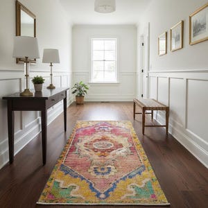 Entrway Rug, Hallway Rug, Ktichen Non-Slip Rug, Hand Tufted Rug, Chenille Cotton Rug, Long Size Rug, Area Rug, Machine Washable, Natural Rug