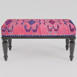 Pink makeup chair, Chic outdoor bench, Ottoman vanity stool, Handmade bench, Decorative pouf, Scandinavian stool, Bedroom soft bench, RSB 99