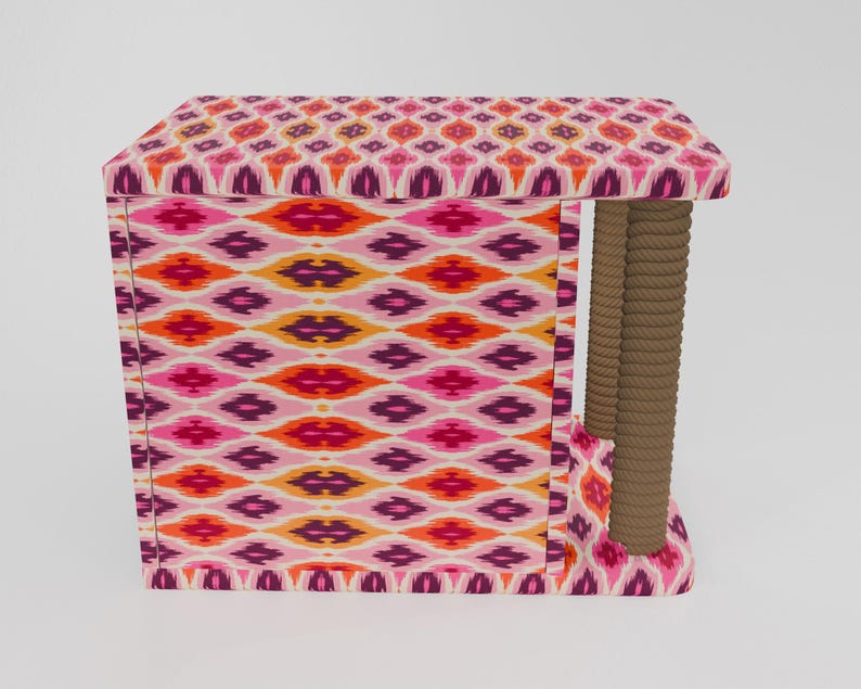 Pinky cat house, Cute design pet bed, Useful cat house, Upholstered pet house, Cat pillow, Cushioned cat house, Pet friendly material