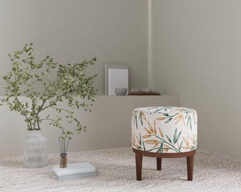 Kitchen table chair, Pastel color bench, Stylish footstool, Ottoman organizer, Saloon decor, Aesthetic pouf stool, Portable footrest, RS 504
