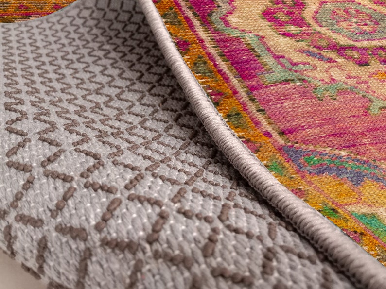 artistic rug decor, summer vibe mat, cozy stair rug, premium print rug, orange home decor, cute runner rug, soft stair mats, RS 300