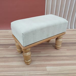 kilim ottoman bench, bed stepping stool, foot riser bench, padded bench, vanity bench, tiny stool, sofa stool, 9x18x14&quot;, RSV 9x18 51