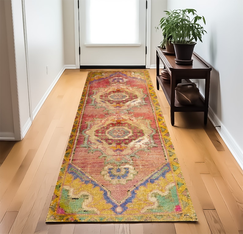 Entrway Rug, Hallway Rug, Ktichen Non-Slip Rug, Hand Tufted Rug, Chenille Cotton Rug, Long Size Rug, Area Rug, Machine Washable, Natural Rug