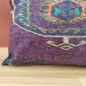 boho pillow cover, fabric cushion, couch pillow, purple pillow, decorative pillow, toss pillow, washable pillow, farmhouse pillow, RS 83