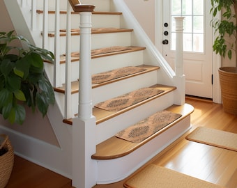 modern step rug, non-slip rug, easy to clean, oushak runner mat, bohemian runner, stair mat, rug runners, runner rug, stair treads,RS 22-0