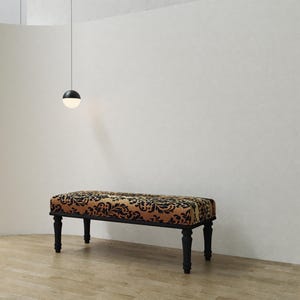 Unique home decor, Baroque furniture, Modern shoe bench, Saloon side table, End of bed bench, Ottoman piano bench, Regular footrest, RSB 393