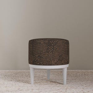 Gothic footstool, Handmade pouf stool, Modern hallway seat, Round shoe bench, Designer furniture, Solid wood chair, Bath organizer, RS 479