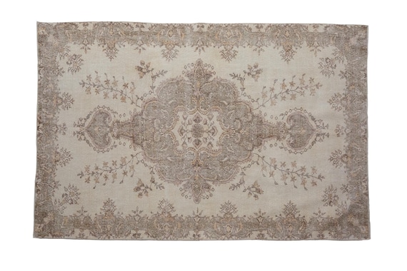 Vintage Turkish Rug, Retro Rug, Oriental Rug, Soft Color Rug