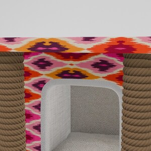 Pinky cat house, Cute design pet bed, Useful cat house, Upholstered pet house, Cat pillow, Cushioned cat house, Pet friendly material