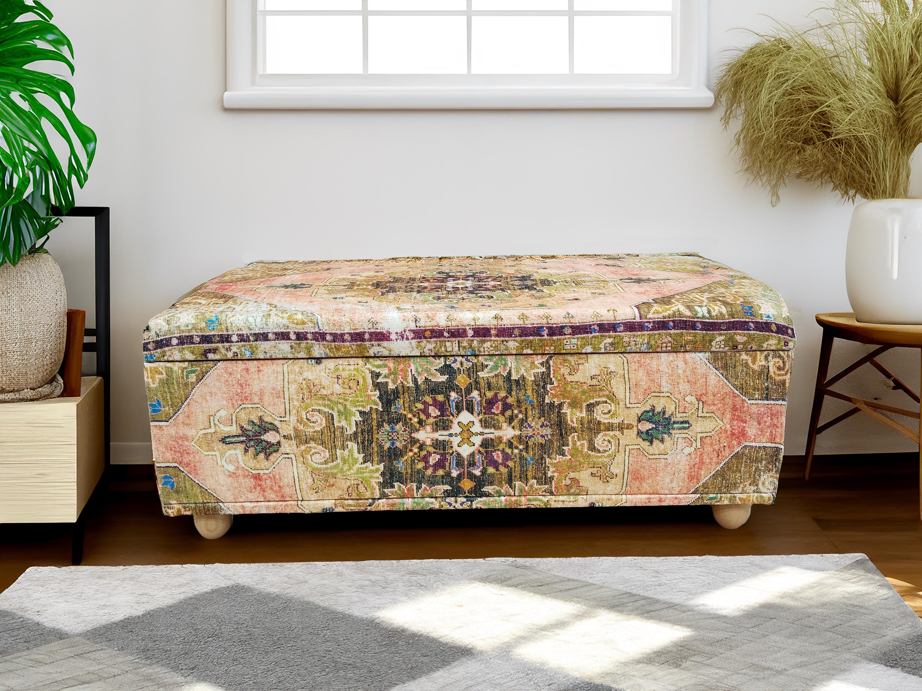 Neutral bench, Authentic storage, Multipurpose bench, Rectangle bench, Long storage, Hallway shoe bench, Ottoman organizer, RS 09-01