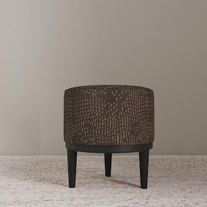 Gothic footstool, Handmade pouf stool, Modern hallway seat, Round shoe bench, Designer furniture, Solid wood chair, Bath organizer, RS 479