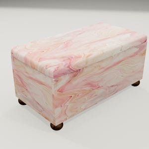 Ottoman storage bench, Blush pink bench, Durable storage, Fade resistant storaged bench, Traditional bench, Abstract bench, RS 94