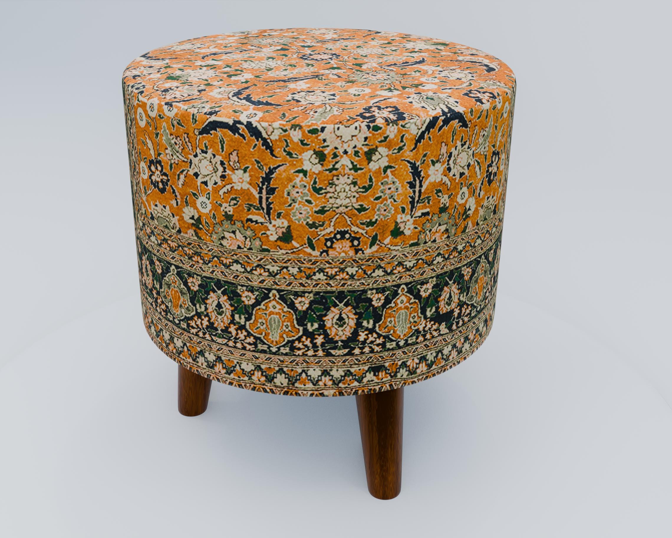 Staircases Bench, Cozy Ottoman, Orange Print Footstool, Circle Footstool,  Colorful Ottoman Bench, Retro Print Bench Stool, RS 03-03 - Etsy, image size:2280x1824