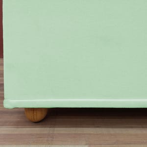 Mint green storage, Cottagecore bench, Calming home decor, Minimalist seating, Functional storage, Relaxing home accent, RS fabric 35