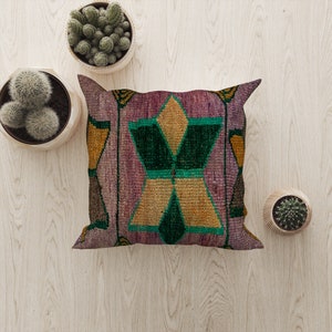 retro pillow, couch cushion, handmade pillow, aesthetic pillow, fabric throw pillow, oushak cushion, printed pillow, chic pillow, RS 929-0