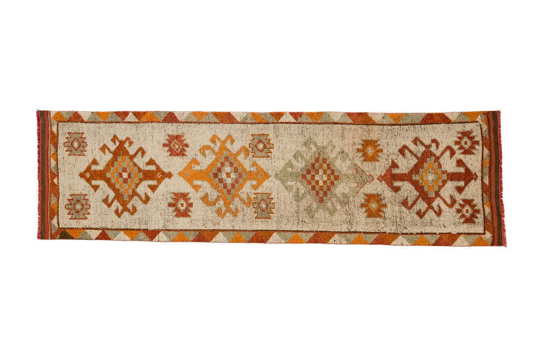Vintage Rug, Herki Turkish Rug, Oushak Rug, Turkish Wool Rug