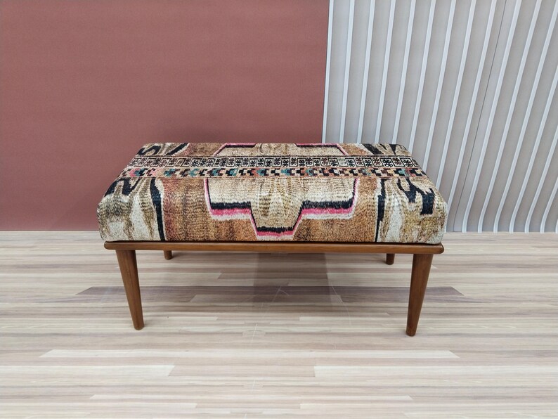 Handmade furniture, Ottoman bench, End of bed bench, Upholstered bench, Living room bench, Sitting bench, Hallway bench, Piano bench, RSB 50