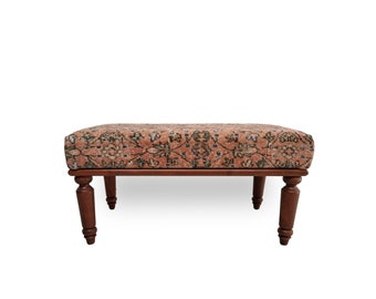 Sillón de tocador, muebles hechos a mano, banco otomano, mesa auxiliar, muebles modernos, banco de alfombra turca, banco de piano, 45 x 45 x 91 cm, RSV 34