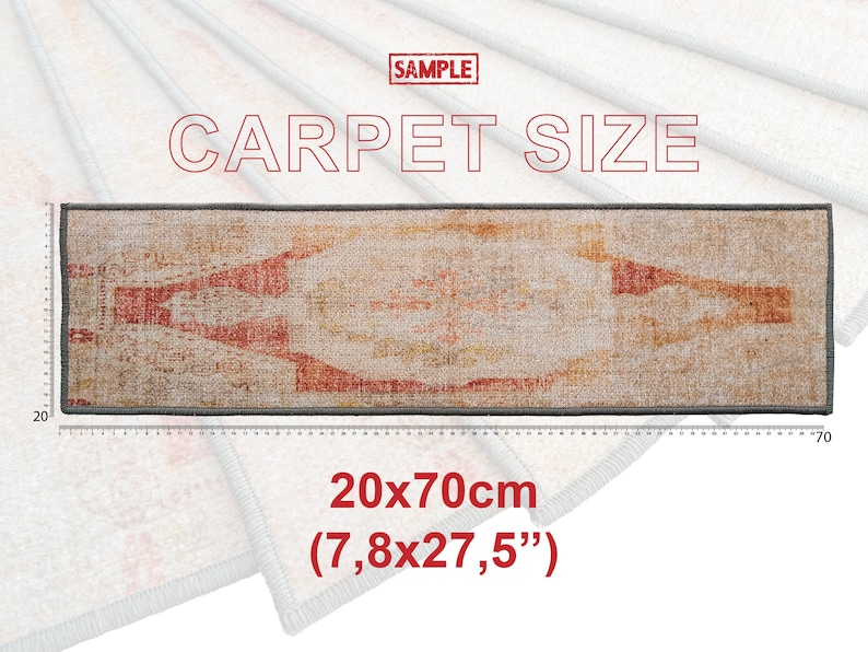artistic rug decor, summer vibe mat, cozy stair rug, premium print rug, orange home decor, cute runner rug, soft stair mats, RS 300