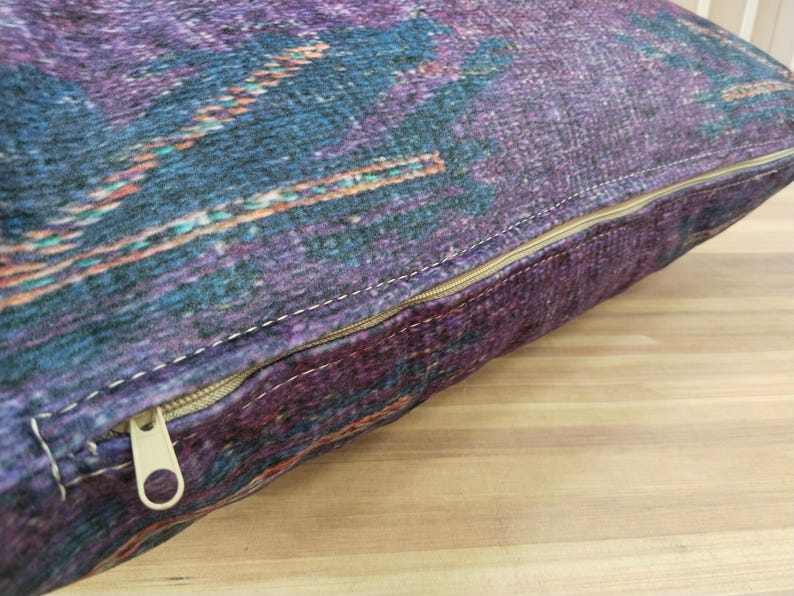 boho pillow cover, fabric cushion, couch pillow, purple pillow, decorative pillow, toss pillow, washable pillow, farmhouse pillow, RS 83