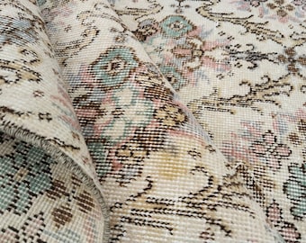 premium turkish rug, aristocratic rug, balcony decor rug,  vintage rug, wool rug, dining room rug, laundry room rug, 3.8x6.7 ft, RS 296