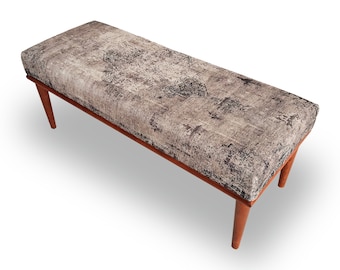 Handmade furniture, Ottoman bench, Vanity bench, Entryway bench, Bedroom bench, Wood work bench, Maximalist Bench, Blanket bench RSB 0010-03