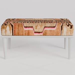 Handmade furniture, Ottoman bench, End of bed bench, Upholstered bench, Living room bench, Sitting bench, Hallway bench, Piano bench, RSB 50
