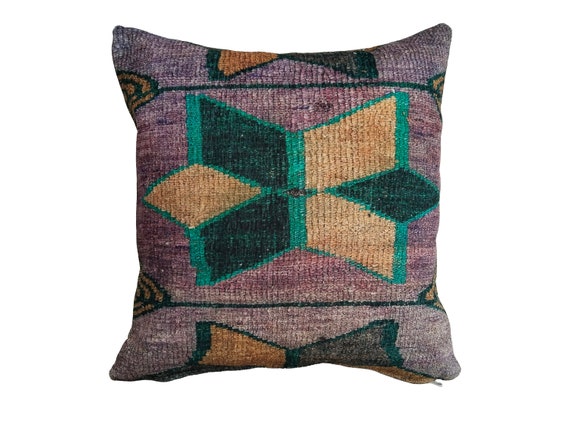 retro pillow, couch cushion, handmade pillow, aesthetic pillow, fabric throw pillow, oushak cushion, printed pillow, chic pillow, RS 929-0
