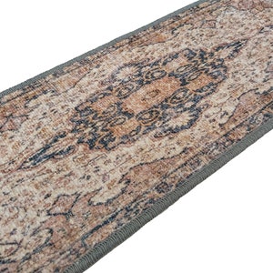 machine washable rug, stair treads mat, bohemian rug, easy to clean rug, washable runner rug, non slip rug, anti-slip stair rug, RS 446-0