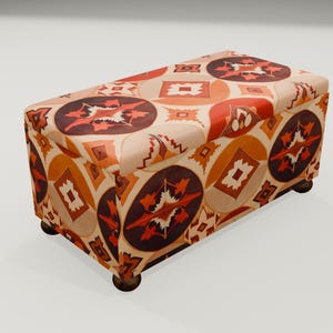 Bedroom storage bench, Ottoman furniture with storage, Saloon seating bench, Long storage, Sit and storage bench, Artistic bench RS 133