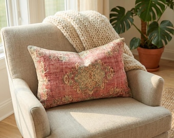 farmhouse pillow, bedroom pillow, ethnic pillow, boho pillow, aztec pillow, decorative pillow, oushak pillow, livingroom pillow, RS 05-01