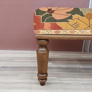 Fall color bench, Flower print bench, Nomadic bench, Piano chair, Ottoman mid table, Artistic bench, Hallway shoe bench, Chic decor, RSB 255