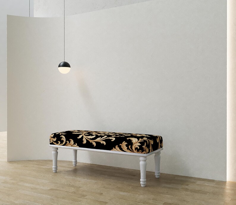 Gothic bench, Nomadic furniture, Victorian style seat, Kitchen table chair, Artistic home decor, Decorative bench, Bedside table, RSB 396