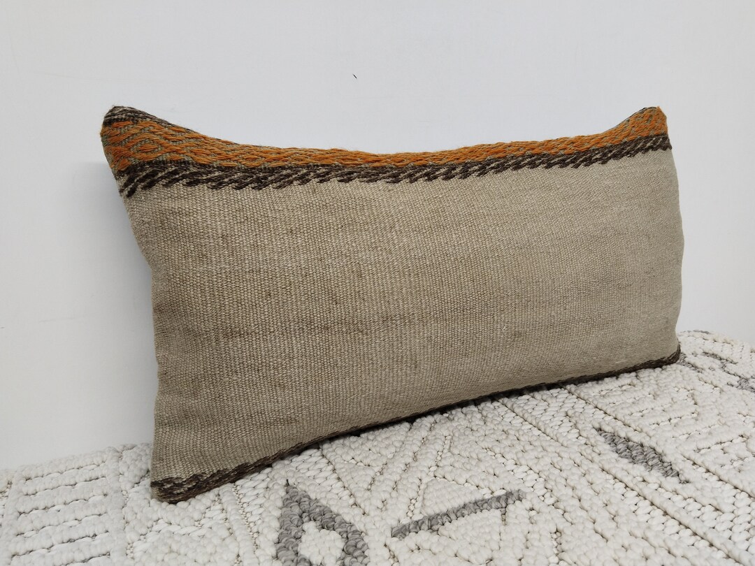 Handmade Pillow Burlap Kilim Pillow 12x24'' Pillow Etsy