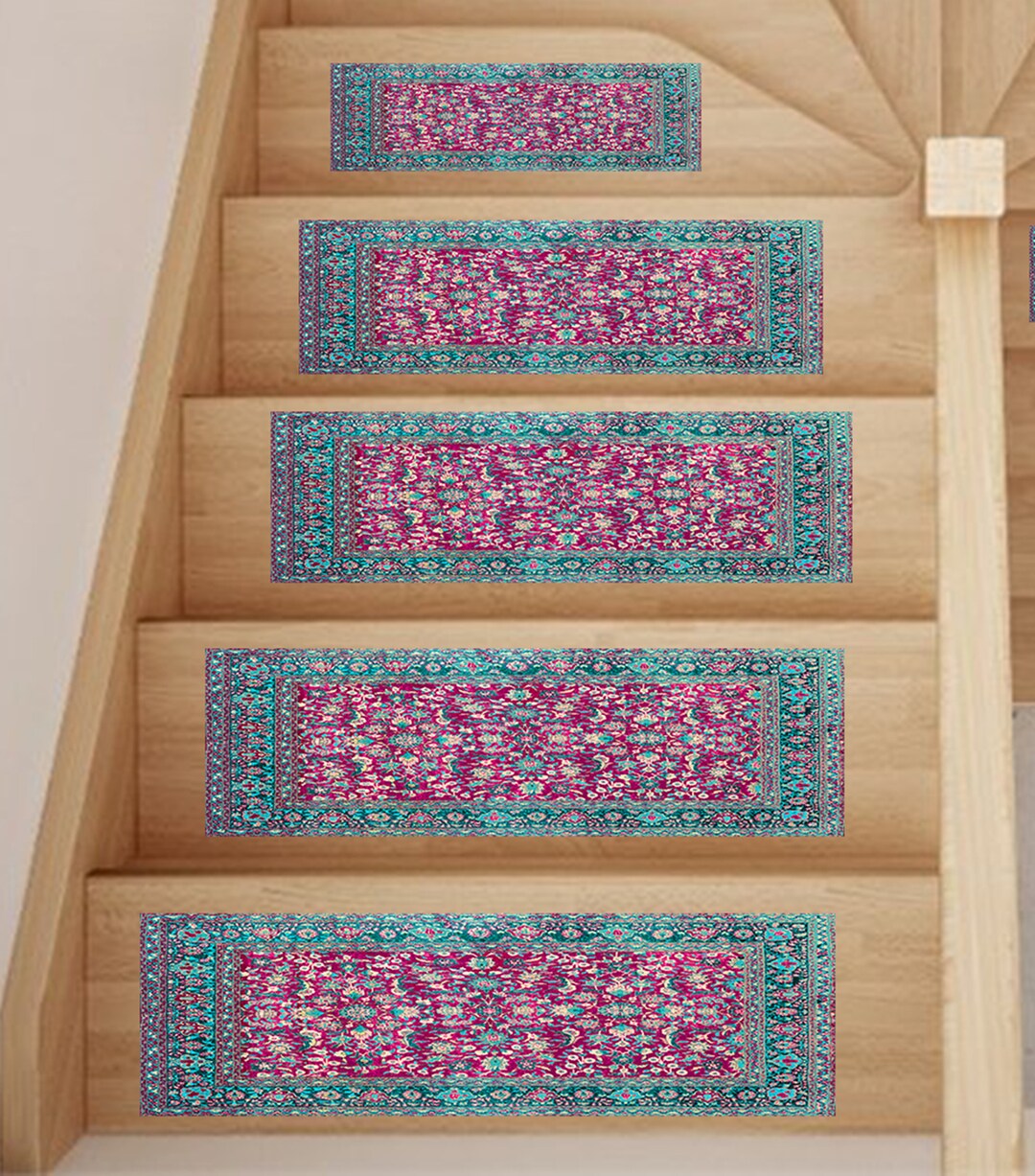 Handmade Stair Rug, Rug Treads Carpet, Machine Washable Runner Rug ...
