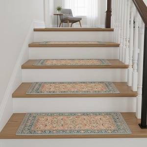 stair runner tread, non-slip rug, easy to clean, stair mat, rug runners, machine washable runner rug, stair treads, rustic rug carpet, RS3-1