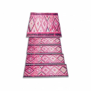 stairs runner rug, pink rug for stairs, retro rug, herki rug print, ikat rug, aesthetic rug, boho decor rug, pastel rug, steps rug, RS 70