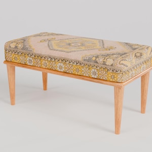 Pink ottoman bench, Bedroom bench, Sitting bench, Piano bench, Dining bench, Hallway bench, Entry organizer, Boho bench, RSB 72-00