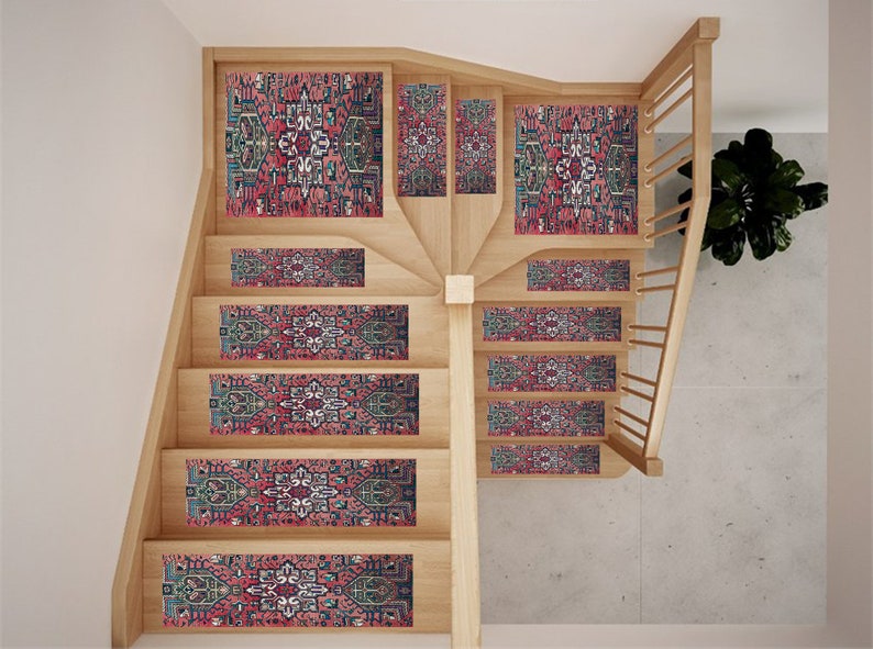 stairs runner rug, machine washable rug, ottoman bench, farmhouse runner rug, stairs carpet, rug runners, moroccon stair rug,  RS 7-1