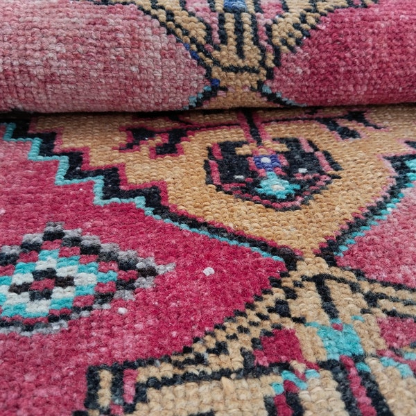 rustic rug, bedroom rug, eco friendly rug, mystic rug, tribal rug, small rug, entryway rug, vintage rug, turkish rug, 1.6x3.3 ft, RS 954