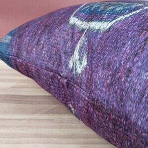 boho pillow cover, fabric cushion, couch pillow, purple pillow, decorative pillow, toss pillow, washable pillow, farmhouse pillow, RS 83