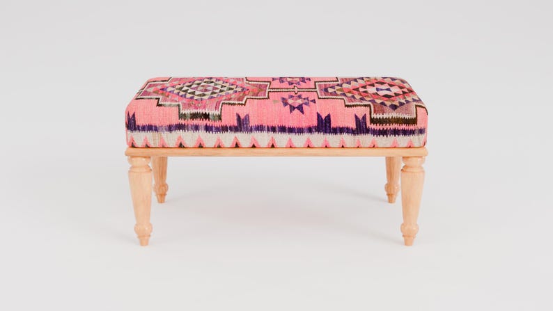 Wood work bench, Pink bench, Piano bench, Sitting bench, Dining bench, Kitchen bench, Entry bench, Hallway bench, Tufted bench, RSB 66