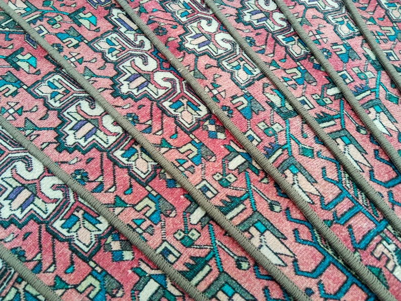 stairs runner rug, machine washable rug, ottoman bench, farmhouse runner rug, stairs carpet, rug runners, moroccon stair rug, RS 7-1